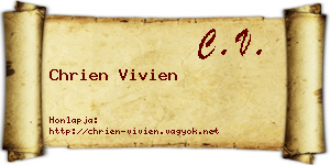 Chrien Vivien névjegykártya